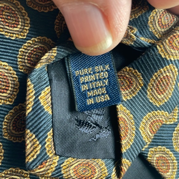 Brooks Brothers Makers 100% silk repp made in USA necktie 58” X 4” Italy printed - Picture 9 of 9